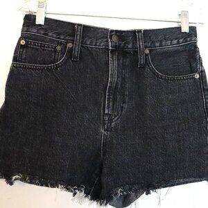 Madewell The Perfect Jean Short Black Cutoff Shorts Womens 25